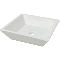 Helloshop26 - Lavabo quadrato in ceramica 41,5 cm Lavabo da appoggio bagno bianco
