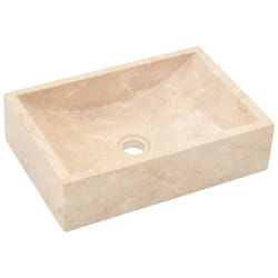 Helloshop26 - Lavabo da bagno lavabo 45 x 30 cm in pietra naturale marmo crema