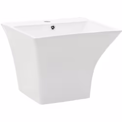 Questo lavabo in ceramica montato a parete sarà un'aggiunta ideale a qualsiasi bagno, toilette o guardaroba. La ceramica smal ...