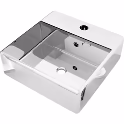 Realizzato in ceramica, questo lavandino dalla forma quadrata sarà un'aggiunta chic e senza tempo a qualsiasi bagno, toilette ...
