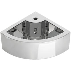 Lavabo con troppopieno 45 x 32 x 12,5 cm in ceramica argento