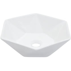 Helloshop26 - Lavabo lavabo da appoggio lavabo da appoggio montato interno bagno doccia cabina wc casa 41 x 36,5 cm ceramica bianca