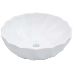Helloshop26 - Lavabo lavabo da appoggio lavabo da appoggio montato interno bagno doccia cabina wc casa 46 x 17 cm ceramica bianca