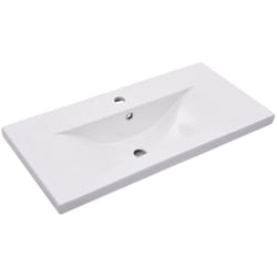 Helloshop26 - Lavabo bagno da incasso 81 cm in ceramica bianca