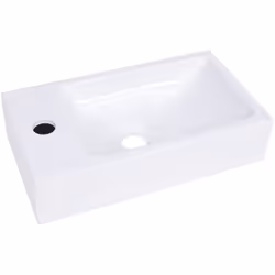 Questo lavandino con foro per rubinetto è un'aggiunta perfetta al tuo bagno, toilette o toilette. Il lavandino del WC funge d ...