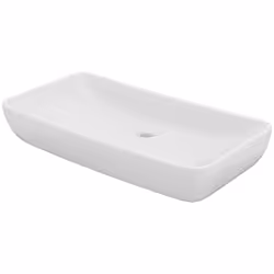 Questo lavabo rettangolare, realizzato in ceramica di alta qualità, è un'aggiunta elegante a qualsiasi bagno, toilette o toil ...