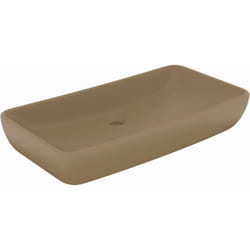 Helloshop26 - Lavabo rettangolare di lusso 71 x 38 cm in ceramica crema opaco