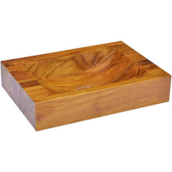Helloshop26 - Lavandino da bagno lavabo da appoggio per wc lavabo da bagno lavabo per doccia interna lavandino 50 x 35 x 10 cm in legno massello di