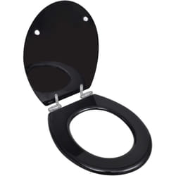 Helloshop26 - Sedile wc coperchio wc con coperchio Soft-Close in mdf Nero