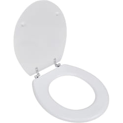 Helloshop26 - Sedile wc con coperchio wc standard in mdf bianco