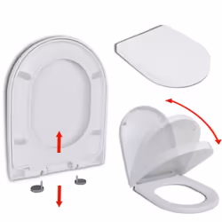 Questo sedile per WC di alta qualità, che si adatta a tutti i WC standard, sarà ideale per case, ristoranti, negozi e hotel. ...