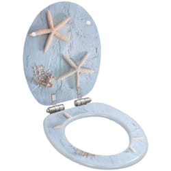 Hommoo - Sedile wc in mdf con chiusura ammortizzata Stella Marina