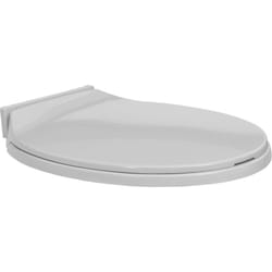 Helloshop26 - Sedile wc coperchio wc con chiusura ammortizzata grigio chiaro ovale