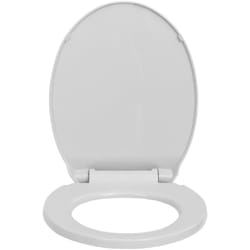 Helloshop26 - Sedile wc ovale con chiusura ammortizzata grigio chiaro