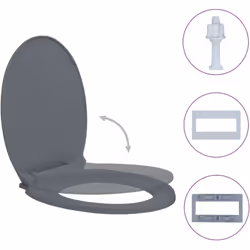 Questo sedile per WC di qualità, che si adatta a tutti i WC standard, sarà ideale per case, ristoranti, negozi e hotel. Reali ...