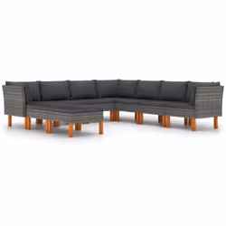 Questo set di mobili da giardino elegante e confortevole è la scelta ideale per rilassarsi e godersi il bel tempo, fare un pi ...