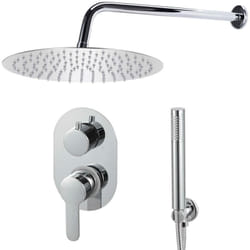 Set completo sistema doccia soffione doccia in acciaio inox argento
