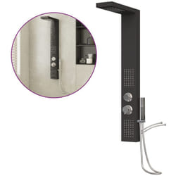 Sistema Pannello Doccia Sistema Pannello Bagno Miscelatore Doccia Pioggia Bagno Jet Interno Casa Alluminio Nero