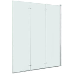 Cabina doccia pieghevole 3 pannelli schermo doccia pieghevole bagno con doccia mobiletto wc interno casa esg 130 x 138 cm