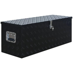 Helloshop26 - Scatola in alluminio 108,5 x 37 x 40 cm nera