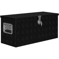 Helloshop26 - Scatola in alluminio 80 x 30 x 35 cm nera
