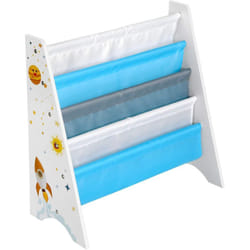 Helloshop26 - Libreria per bambini scaffale porta libri con kit antiribaltamento per cameretta cameretta giochi asilo nido 62,5 cm fantasia spazi