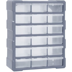 Organizer multicassettiera con 18 cassetti centrali 47 cm