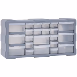 Questo indispensabile organizer multi-cassetto con 22 cassetti è progettato per riporre ordinatamente un'ampia varietà di ogg ...