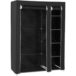 Helloshop26 - Armadio pieghevole per vestiti tela 175 cm nero