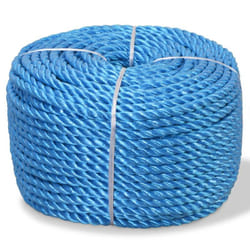 Corda intrecciata in polipropilene 8 mm 500 m blu
