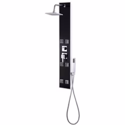 Questo sistema di pannelli doccia multifunzionali ha un design elegante e sarà un ottimo accessorio per il tuo bagno. La colo ...