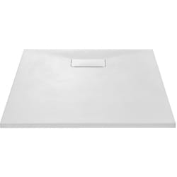 Helloshop26 - Piatto doccia piatto doccia rettangolare bagno casa interno foro scarico standard da 9 cm smc 100 x 80 cm bianco