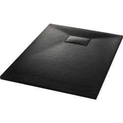 Helloshop26 - Piatto doccia piatto doccia rettangolare bagno casa interno foro scarico standard 9 cm smc 100 x 70 cm nero
