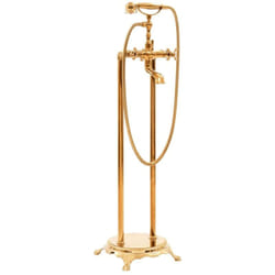 Rubinetto per vasca da bagno da pavimento in acciaio inossidabile 99,5 cm oro