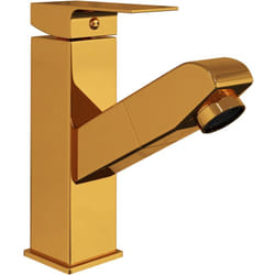 Helloshop26 - Rubinetto per lavabo a scomparsa Rubinetto per lavabo Rubinetto per lavabo Rubinetto per bagno Finitura interna per la casa 17,2 cm Oro