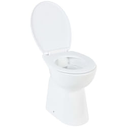 Wc alto senza brida con chiusura ammortizzata water copriwater bagno casa interno 7 cm ceramica bianca