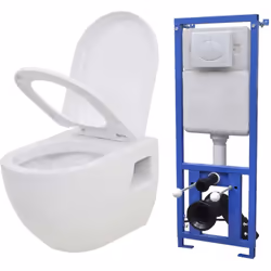Questo set WC sospeso e cassetta nascosta, con il suo design unico e senza tempo, completerà qualsiasi bagno. Questo WC è dot ...