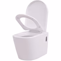 Questa toilette sospesa, con il suo design unico e senza tempo, completerà qualsiasi bagno. Questa toilette è dotata di un si ...