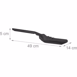 Dettagli sulla pala per camino • Dimensioni AxLxP: 5 x 14 x 49 cm • Lunghezza manico: 26 cm • Materiale: pala in acciaio • Pe ...