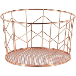 Helloshop26 - Cesto portabiancheria in filo 21,5 cm colore rame