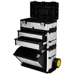 Helloshop26 - Valigia cassetta porta attrezzi su ruote portaoggetti 3 parti 92 cm