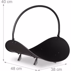 Ideale per legna da ardere o bricchetti Pratica maniglia per il trasporto Design elegante e semplice Adatto anche come portar ...