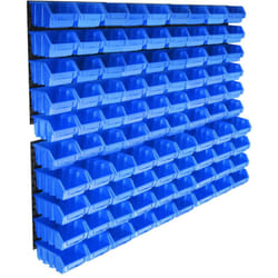 Helloshop26 - Kit contenitore portaoggetti con pannelli a muro 96 pezzi blu