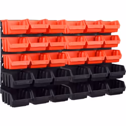Organizza il tuo garage, la tua stanza artigianale e il tuo laboratorio con questo set di pannelli a parete e contenitori por ...