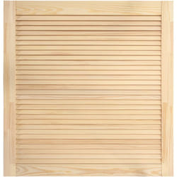 Porta persiana in legno massello di pino, porta dell'armadio, rivestimento per porta per armadio, guardaroba, schermo per guardaroba, 24,5 x 23,4