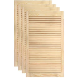 Helloshop26 - Set di 4 ante a persiana, ante per armadi, ante per scaffali, per armadio, guardaroba, guardaroba, 99,3 x 49,4 cm, in legno massello di