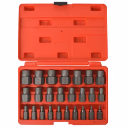 Questo kit di estrattori per viti da 25 pezzi è perfetto per estrarre prigionieri, viti, raccordi ecc. Alemite rotti. Questo ...