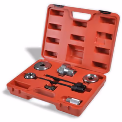 Con questo kit estrattore boccole, la rimozione e la sostituzione dei silent block posizionati nel supporto può essere effett ...