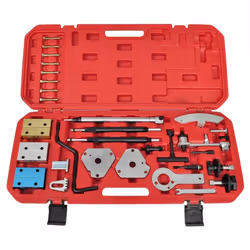 Questo kit è completo e utile per la regolazione, il posizionamento e la rimozione dell'albero a camme, del volano, dell'albe ...