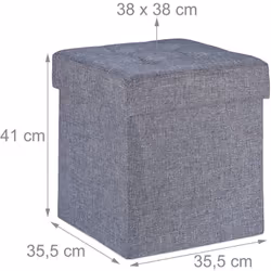Sgabello imbottito in tessuto Per riporre giornali, coperte, giocattoli, ecc. Salvaspazio quando piegato Design moderno ed el ...